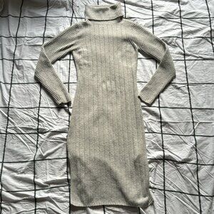pink rose turtle neck sweater dress